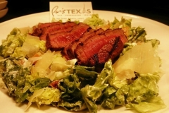 caesar salad with steak